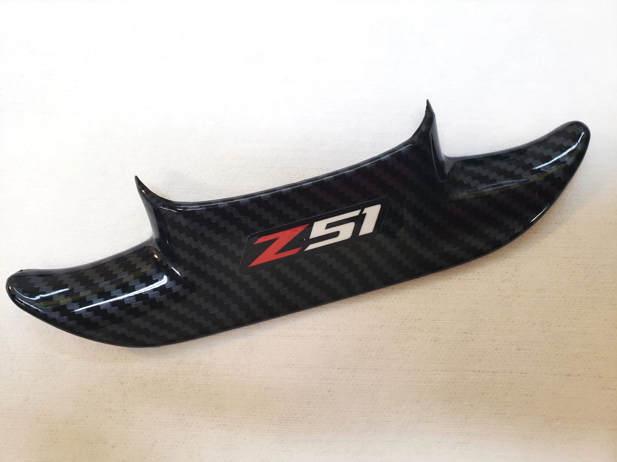 C7 Corvette Z51 Matte Carbon Fiber Steering Wheel Trim HCF
